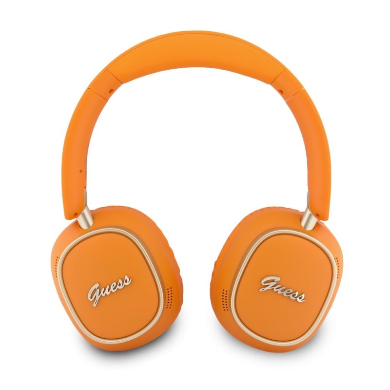 Guess Rectangle Metal Script Logo ENC Bezdrátová Sluchátka Orange