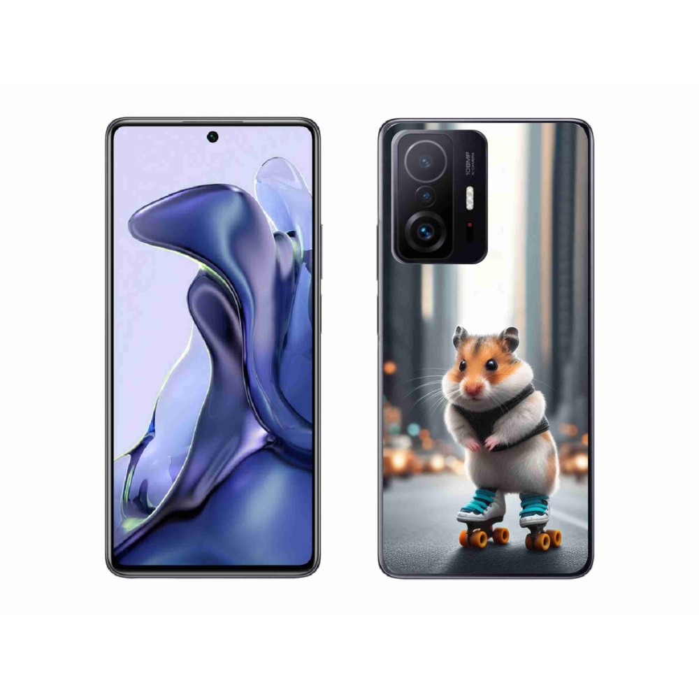 Gelový kryt mmCase na Xiaomi 11T Pro - křeček na bruslích