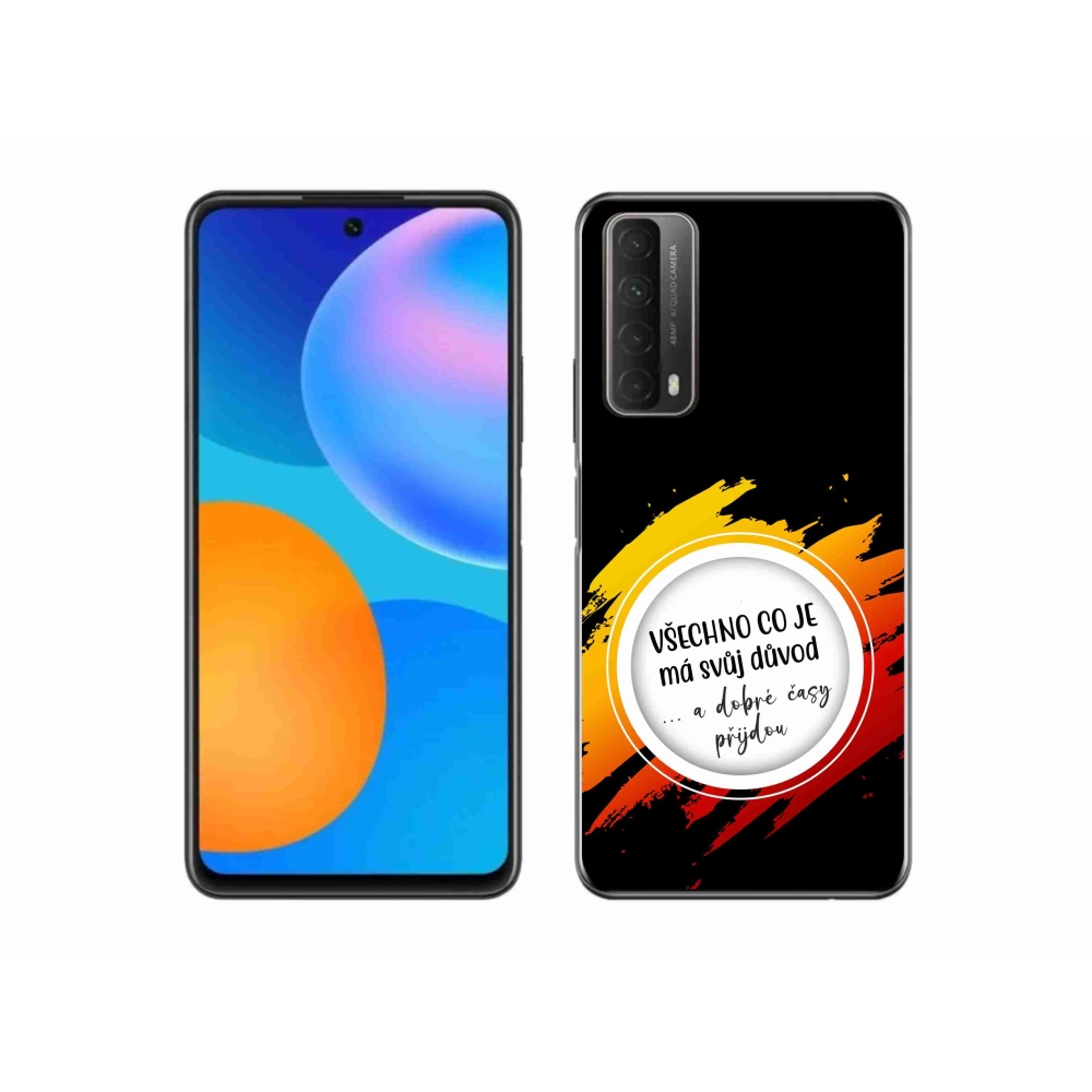 Gelový kryt mmCase na Huawei P Smart (2021) - citát 3 černé pozadí