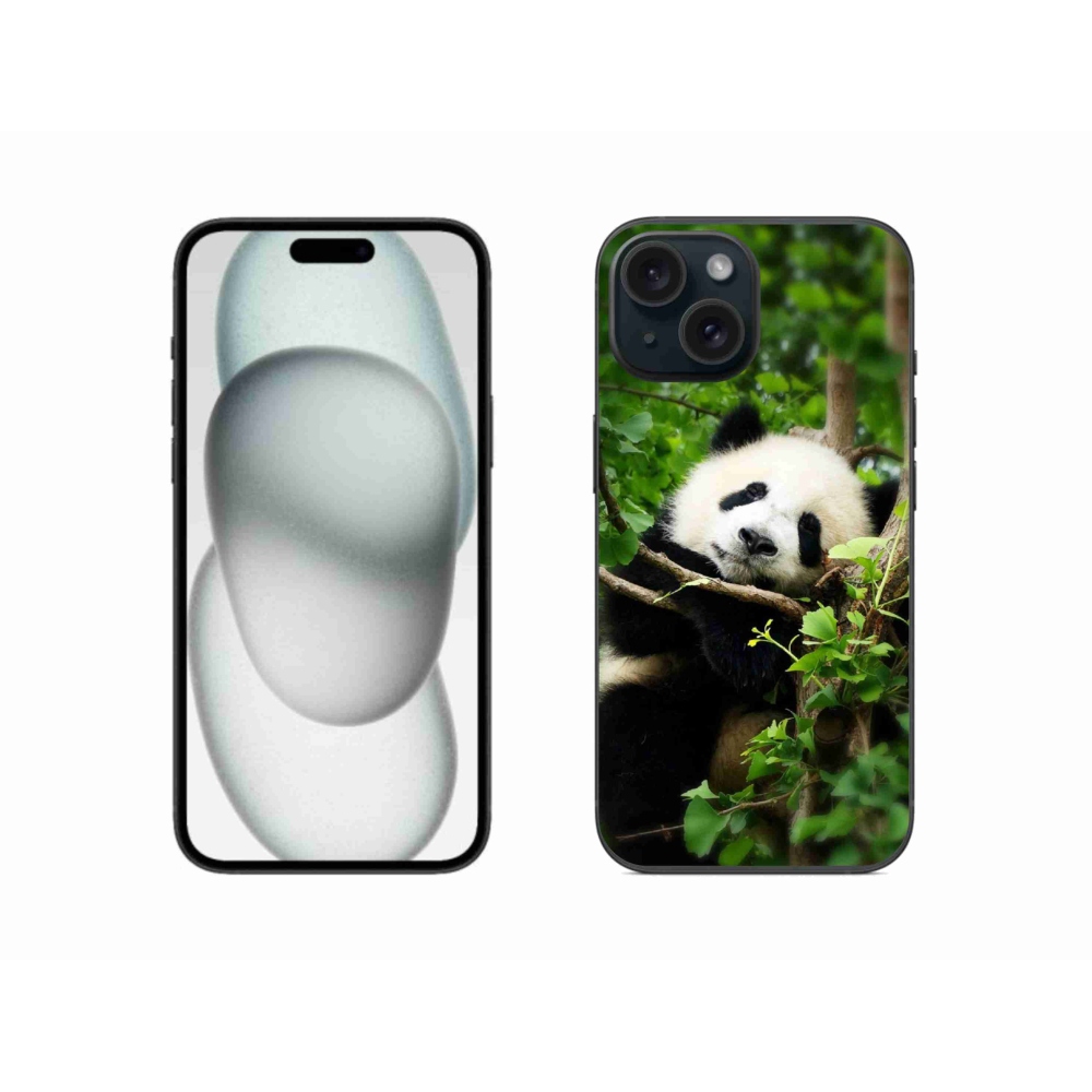Gelový kryt mmCase na iPhone 15 - panda