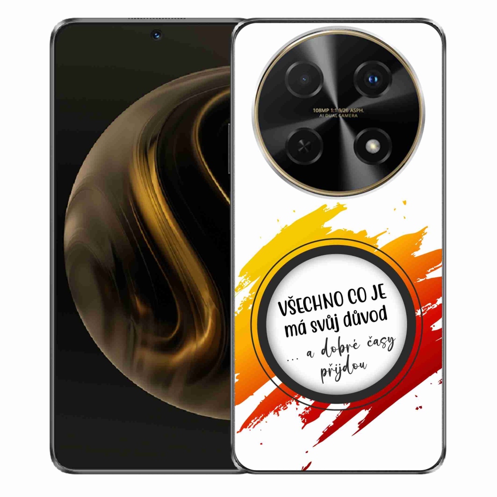 Gelový kryt mmCase na Huawei Nova 12i - citát 3 bílé pozadí