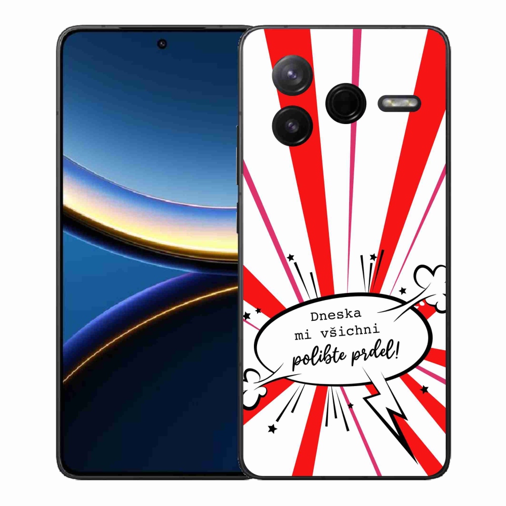 Gelový kryt mmCase na Xiaomi Poco F7 Pro - vtipný text 15 bílé pozadí