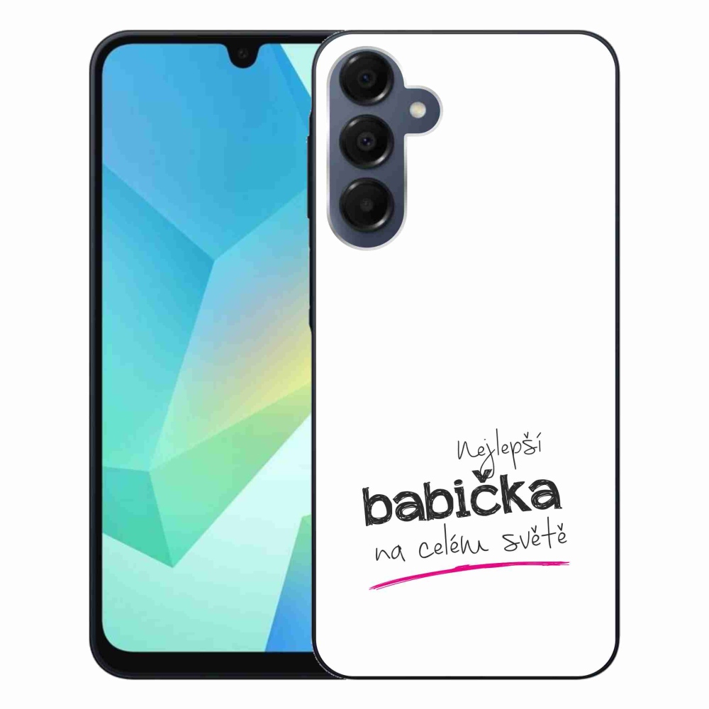 Gelový kryt mmCase na Samsung Galaxy A16 4G/5G - nejlepší babička 4 bílé pozadí