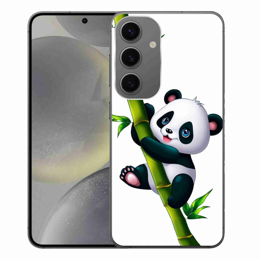 Gelový kryt mmCase na Samsung Galaxy S24+ - panda na bambusu