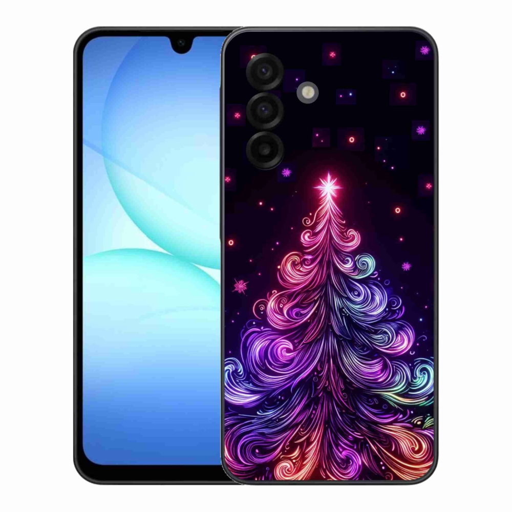 Gelový kryt mmCase na Samsung Galaxy A17 5G - neonový vánoční stromek 1