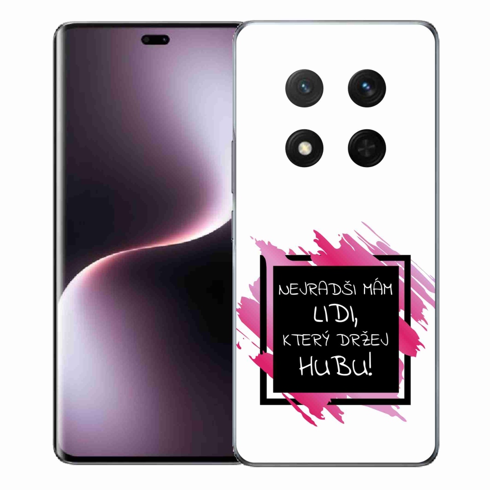 Gelový kryt mmCase na Honor Magic 7 Lite 5G - vtipný text 7 černobílé pozadí