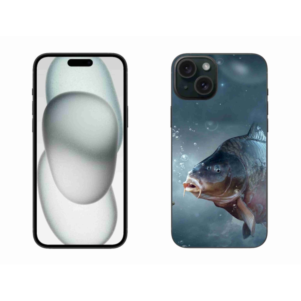 Gelový kryt mmCase na iPhone 15 Plus - kapr a bublinky