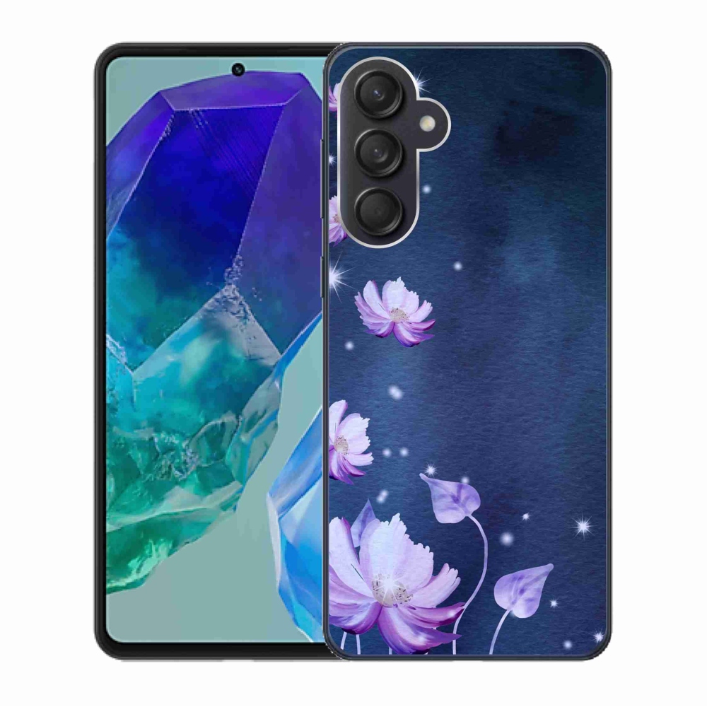 Gelový obal mmCase na Samsung Galaxy M55 5G - padající květy
