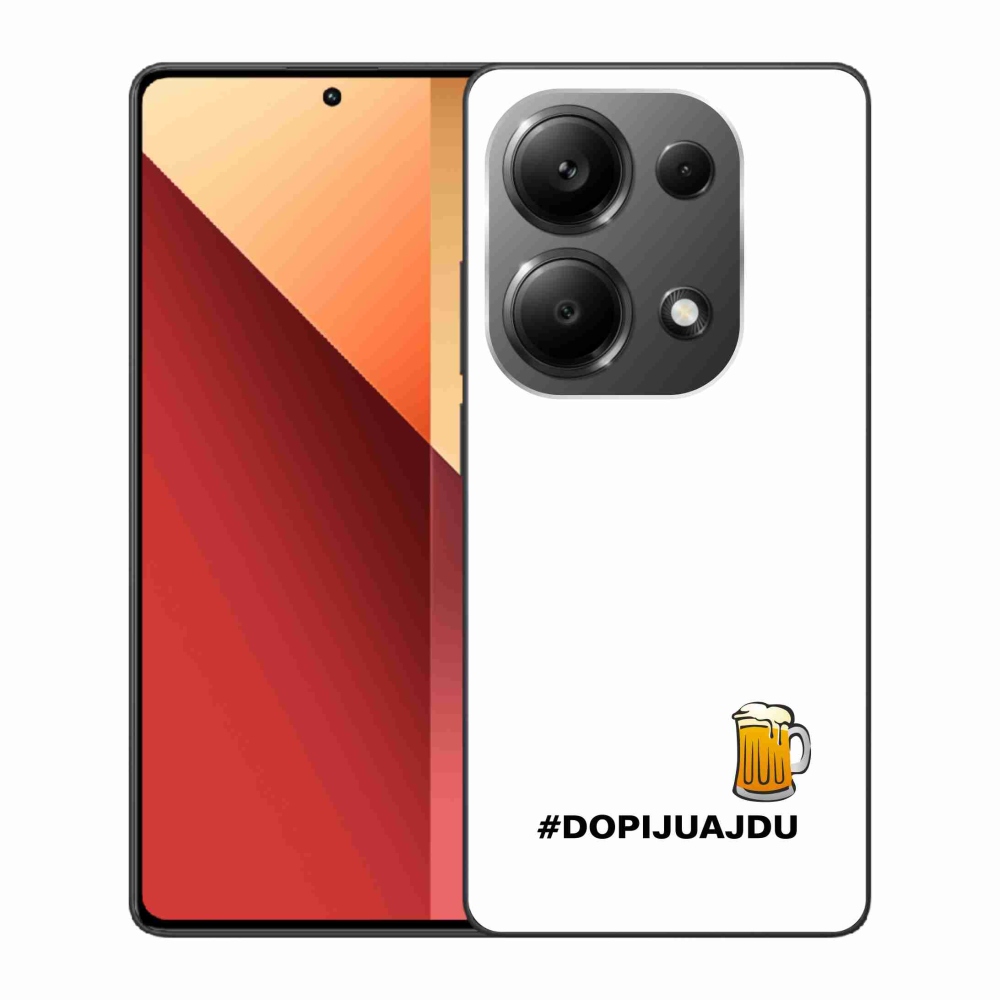 Gelový kryt mmCase na Xiaomi Redmi Note 13 Pro 4G/Poco M6 Pro  - pivní motiv 1 bílé pozadí