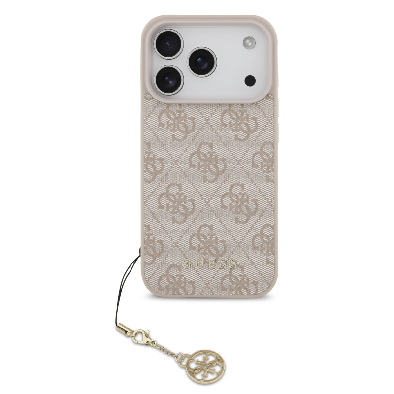 Guess 4G Charm Zadní Kryt pro iPhone 17 Pro Tone on Tone Pink