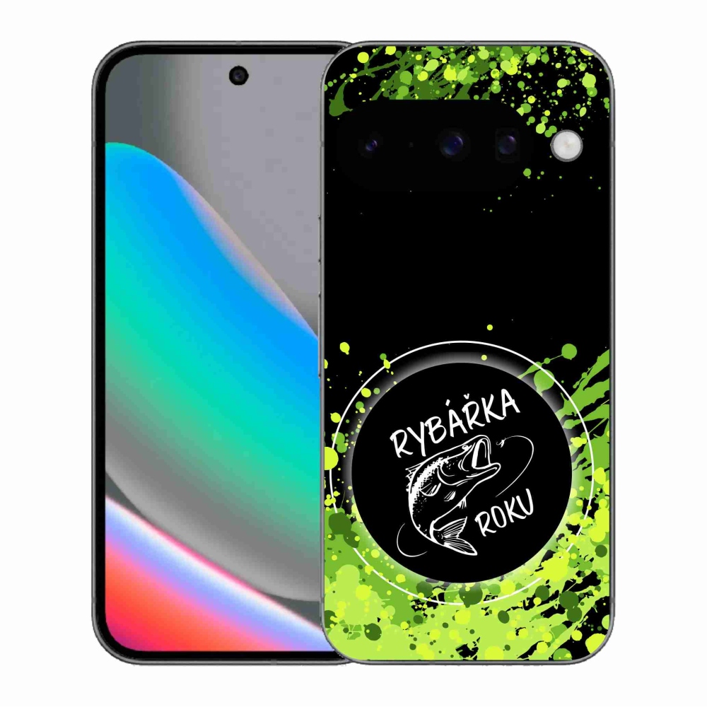 Gelový kryt mmCase na Google Pixel 10 - rybářka roku černé pozadí