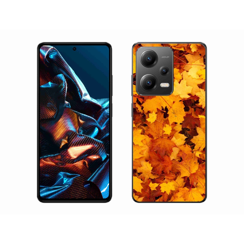 Gelový kryt mmCase na mobil Xiaomi Redmi Note 12 Pro 5G - javorové listy