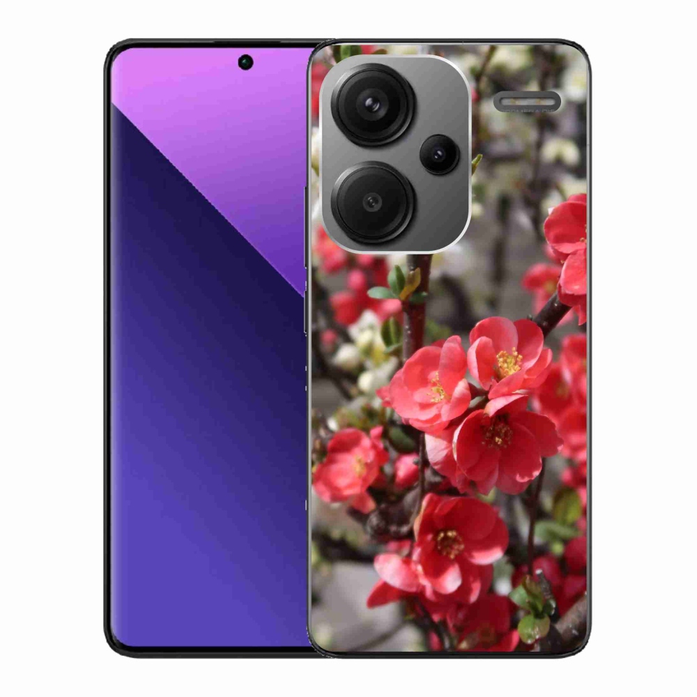 Gelový kryt mmCase na Xiaomi Redmi Note 13 Pro+ 5G - červené květy