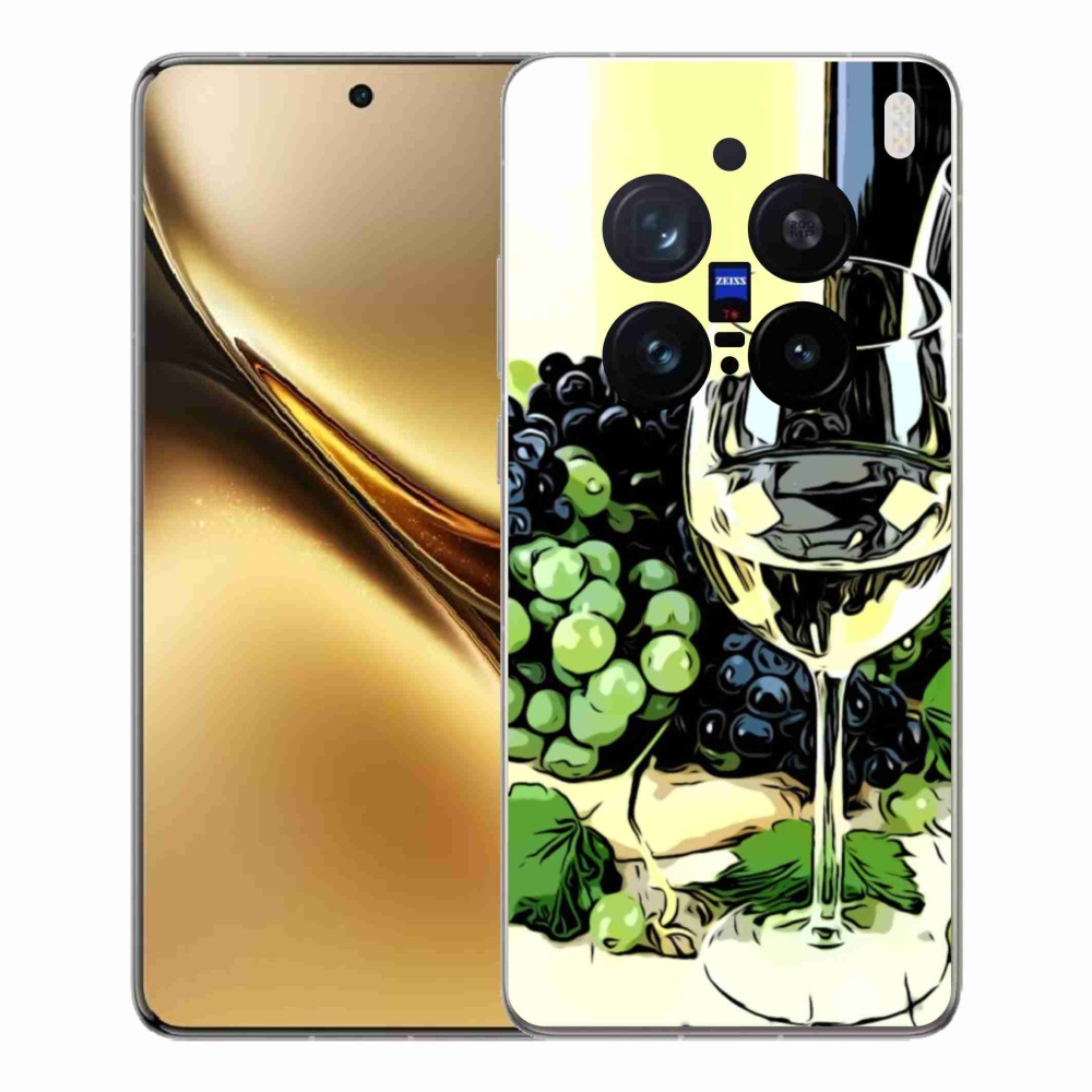Gelový kryt mmCase na Vivo X200 Pro 5G - sklenka vína