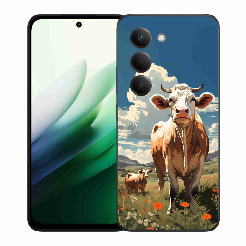Gelový kryt mmCase na Xiaomi Redmi 15 5G (169mm) - krávy na louce