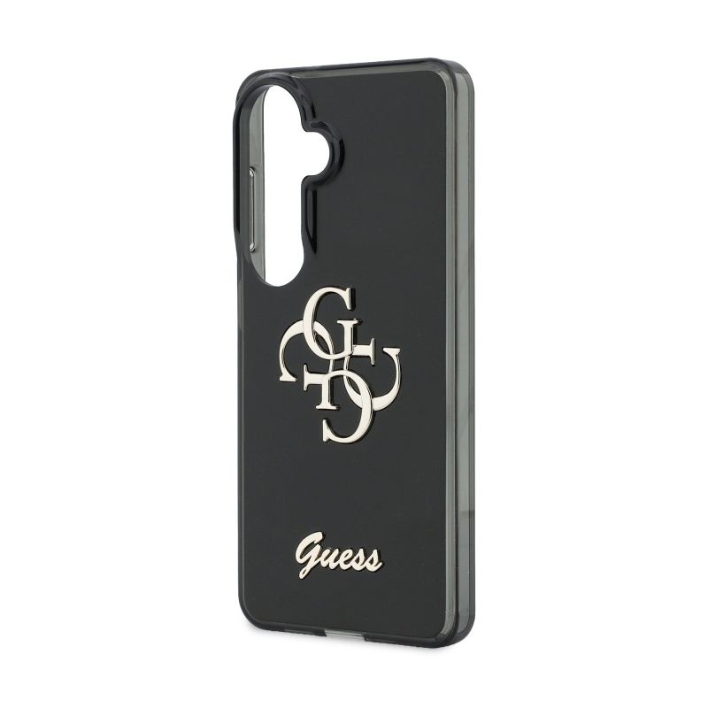 Guess IML 4G Script Metal Logo Zadní Kryt pro Samsung Galaxy 26 Black