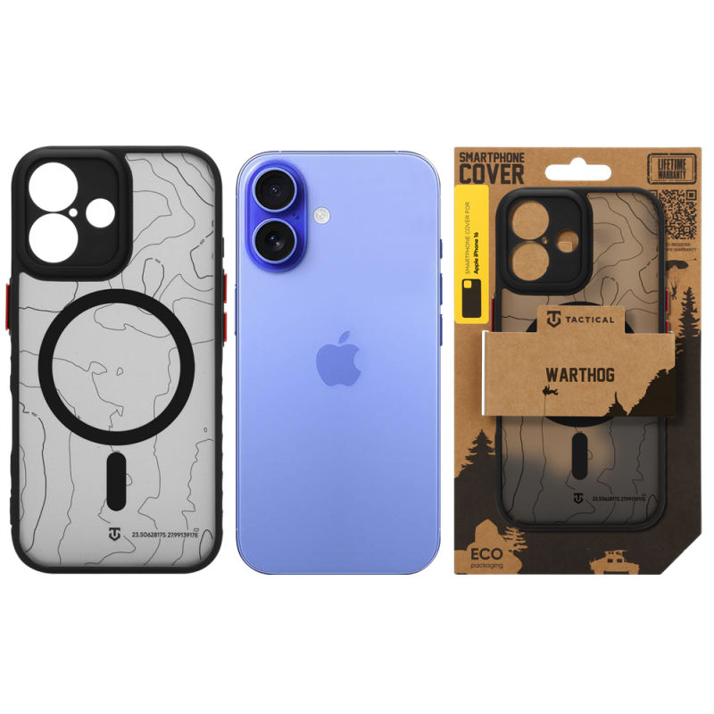 Tactical MagForce Warthog Kryt pro Apple iPhone 16 Asphalt