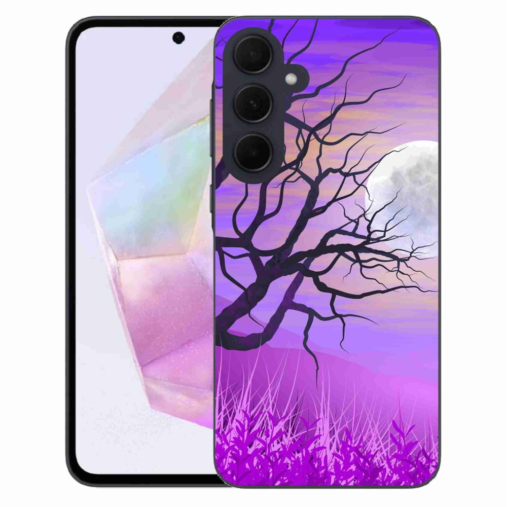 Gelový obal mmCase na Samsung Galaxy A35 5G - kreslený opadaný strom
