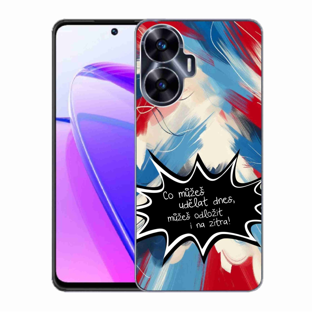 Gelový kryt mmCase na Realme C55 - vtipný text 9 černé pozadí