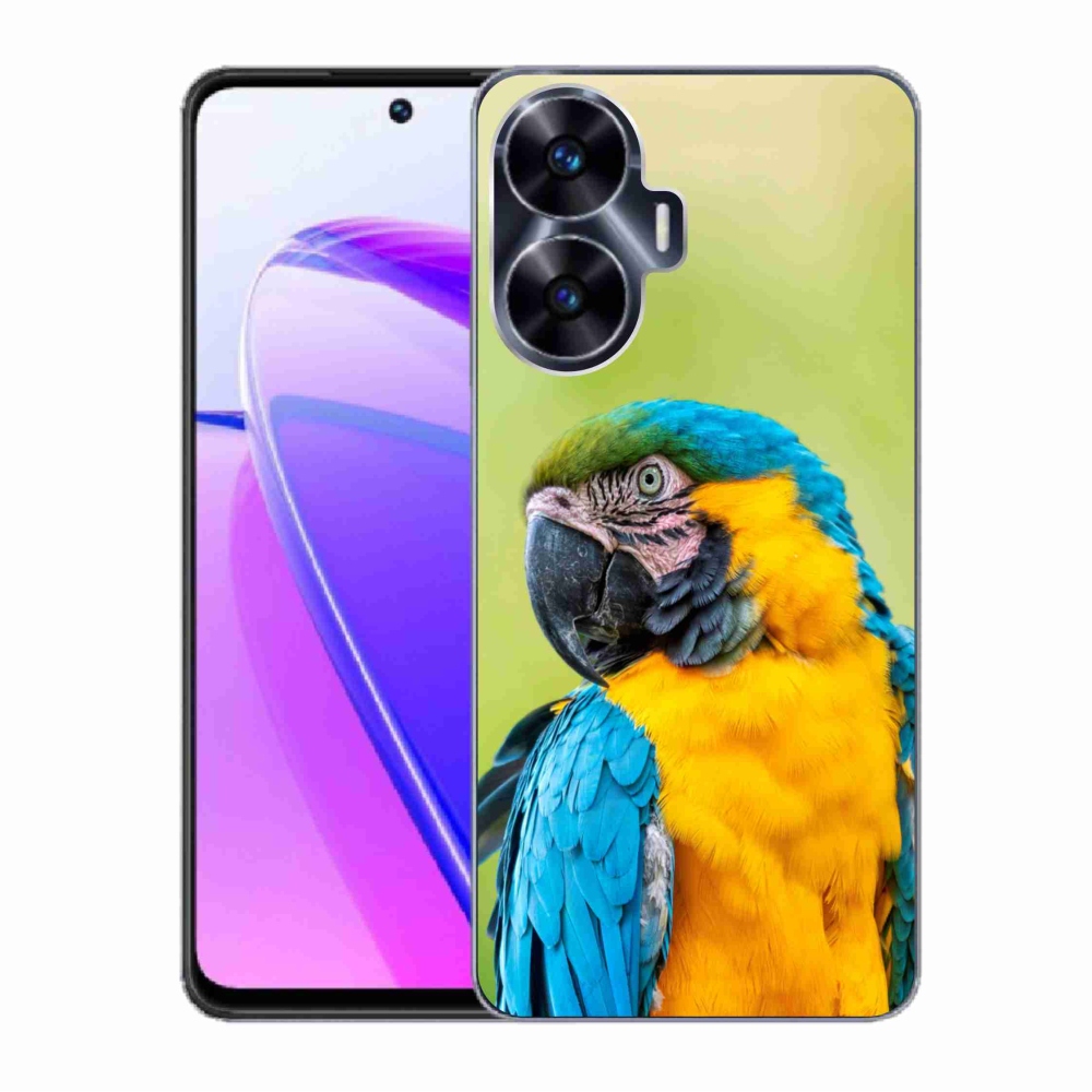 Gelový obal mmCase na Realme C55 - papoušek ara 2