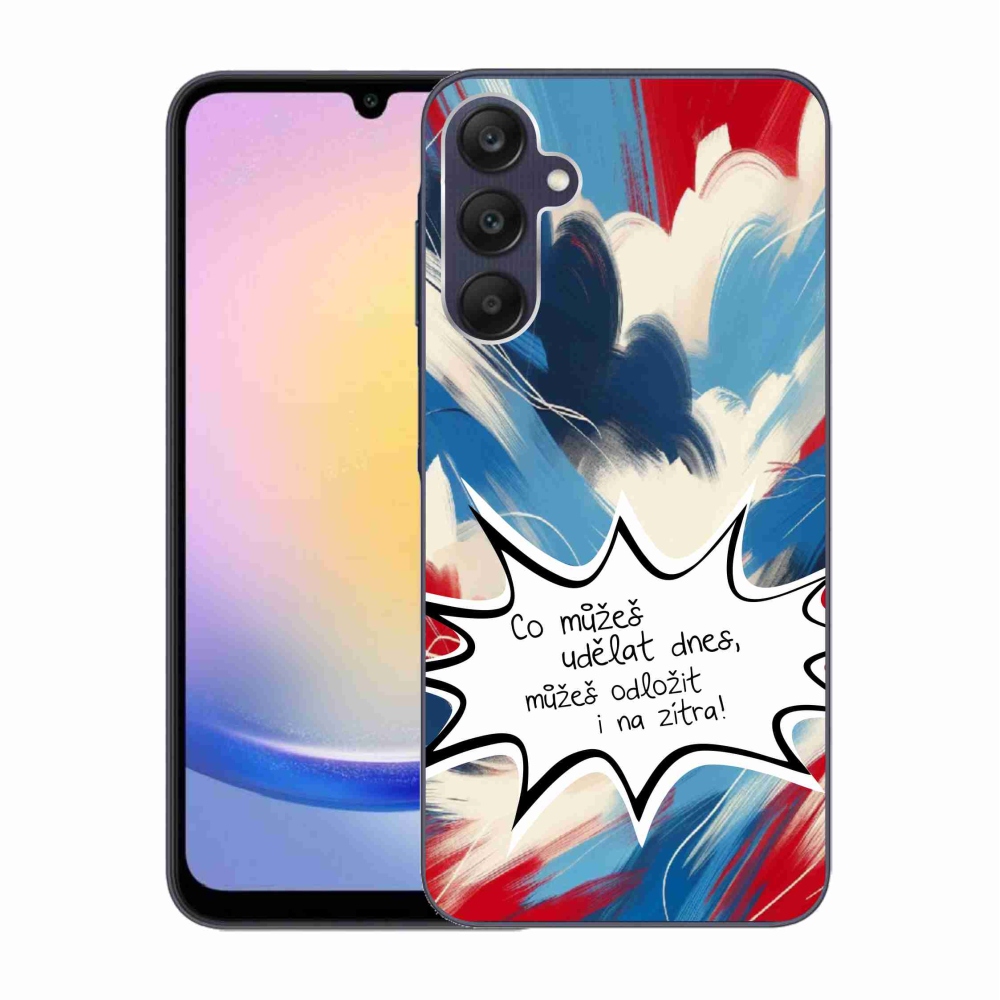 Gelový kryt mmCase na Samsung Galaxy A25 5G - vtipný text 9 bílé pozadí
