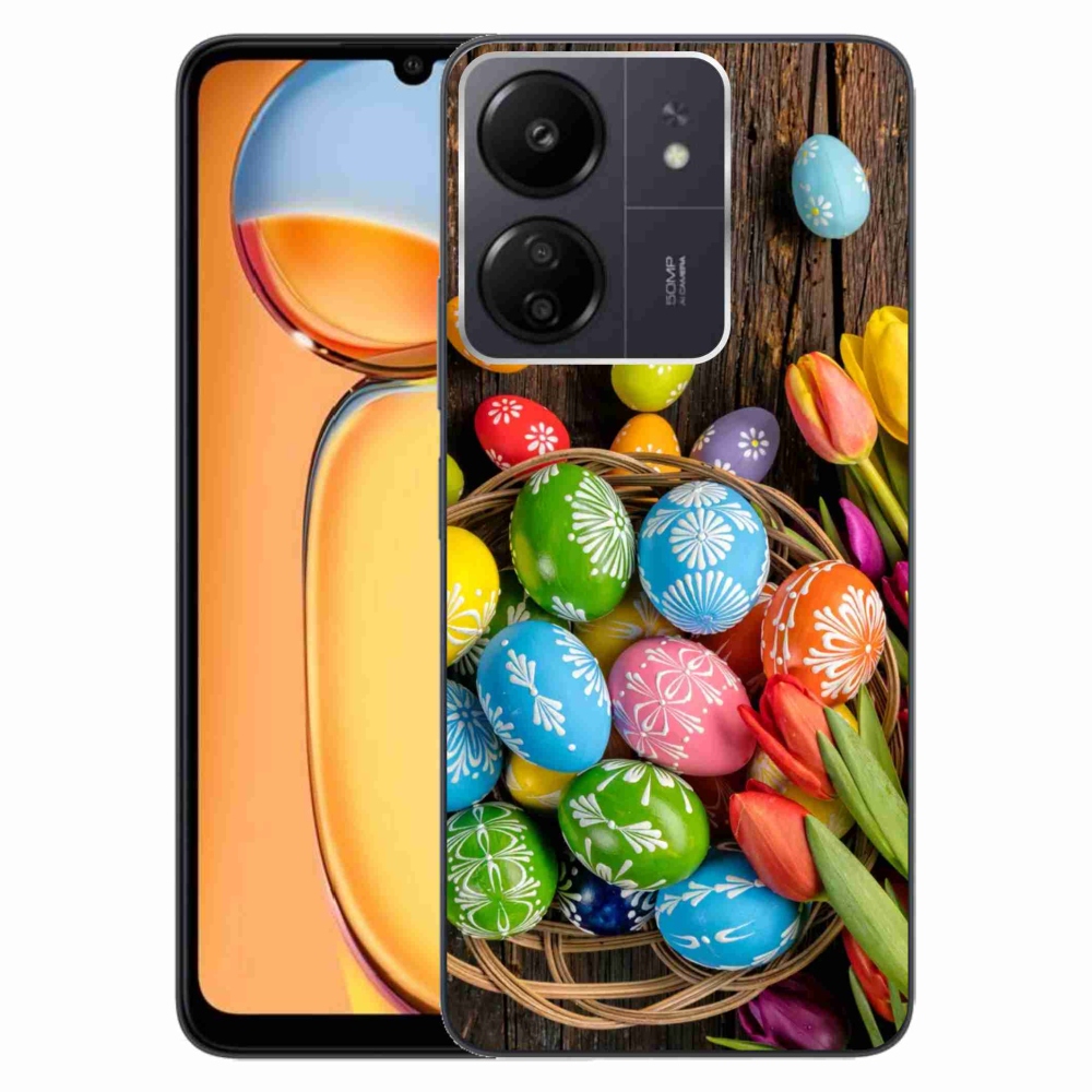 Gelový kryt mmCase na Xiaomi Poco C65/Redmi 13C - velikonoční vajíčka
