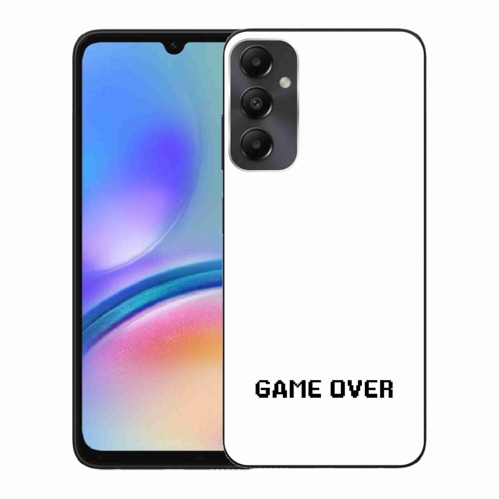 Gelový kryt mmCase na Samsung Galaxy A05s - game over bílé pozadí