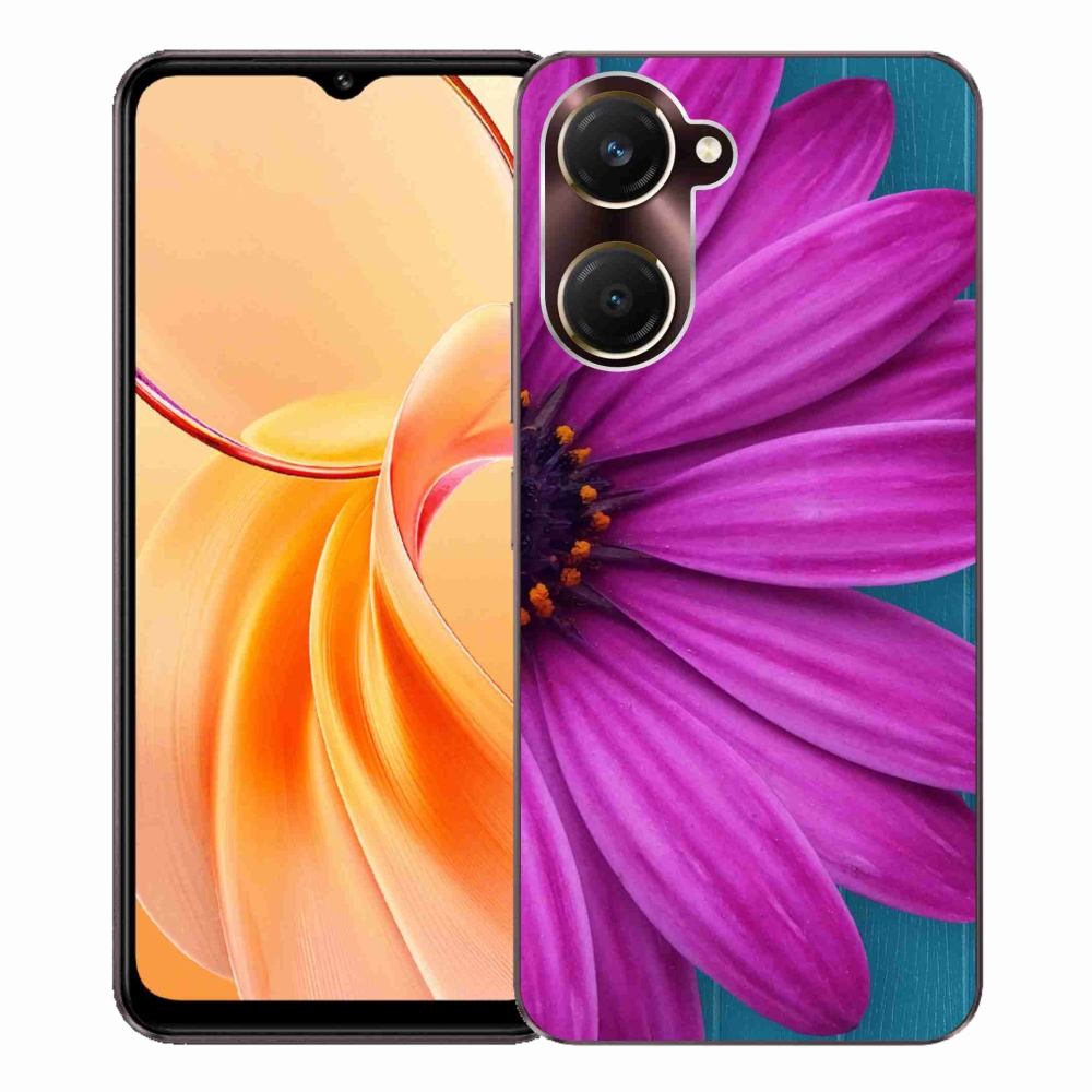 Gelový kryt mmCase na Vivo Y28s 5G - fialová kopretina