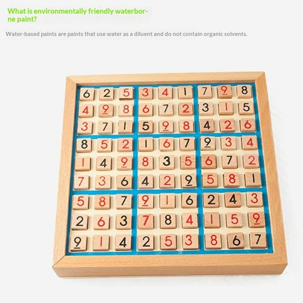 Dřevěné sudoku s čísly a úložnou zásuvkou
