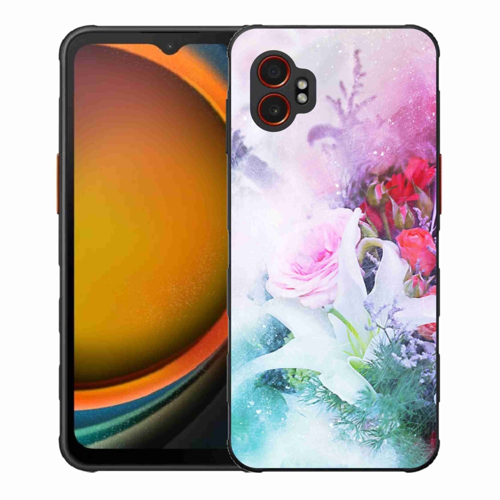 Gelový kryt mmCase na Samsung Galaxy Xcover 7 Pro - květiny 4
