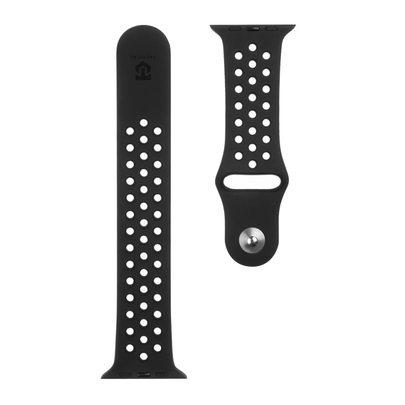 Tactical 161 Double Silikonový Řemínek pro Apple Watch 1/2/3/4/5/6/7/8/9/SE 42/44/45mm Black