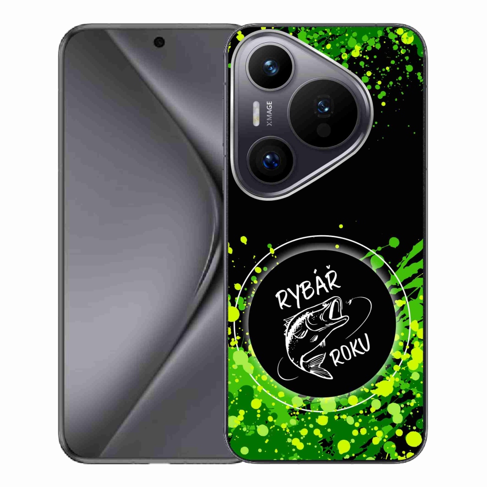 Gelový kryt mmCase na Huawei Pura 70 Pro - rybář roku černé pozadí