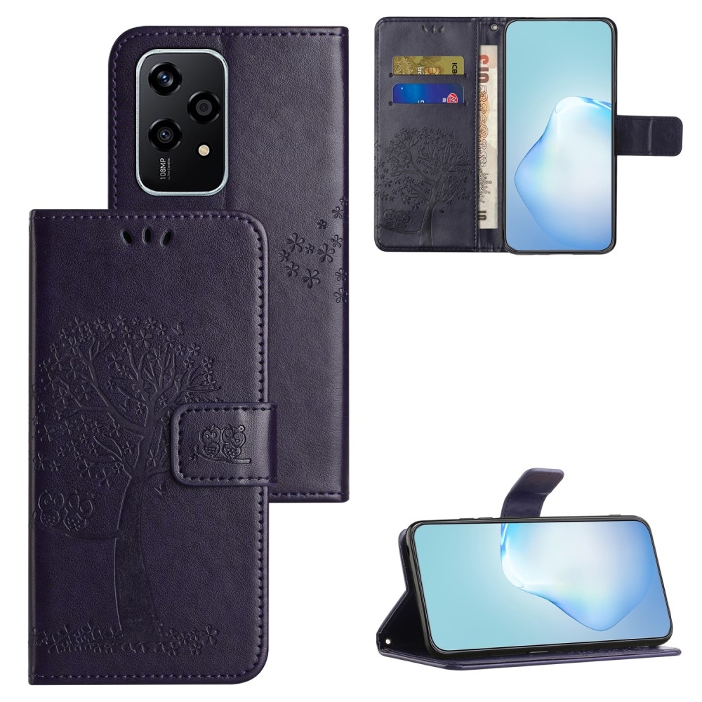 Tree knížkové pouzdro na Honor 200 Lite 5G - tmavěfialové