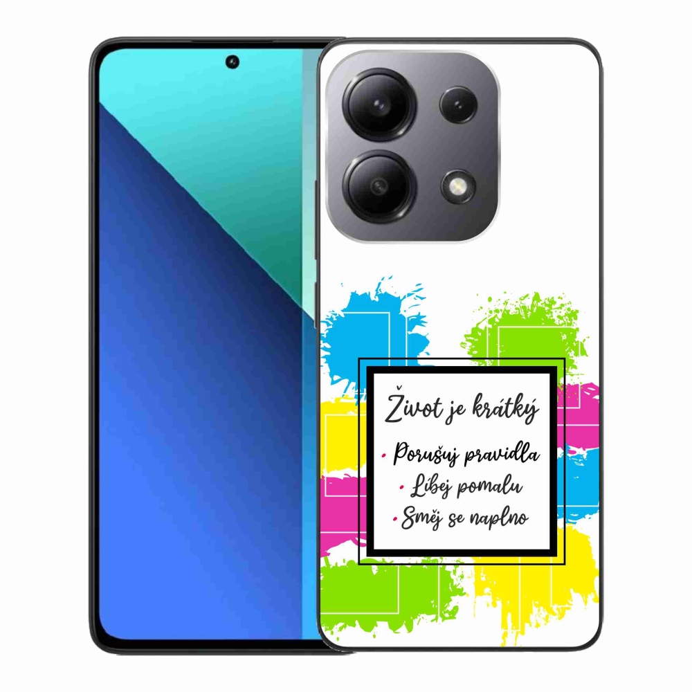 Gelový kryt mmCase na Xiaomi Redmi Note 13 - citát 5 bílé pozadí