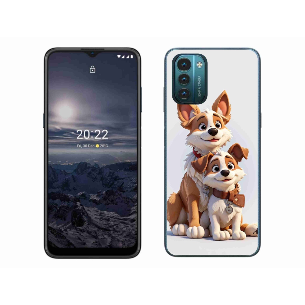 Gelový kryt mmCase na Nokia G11/G21 - kreslení psi