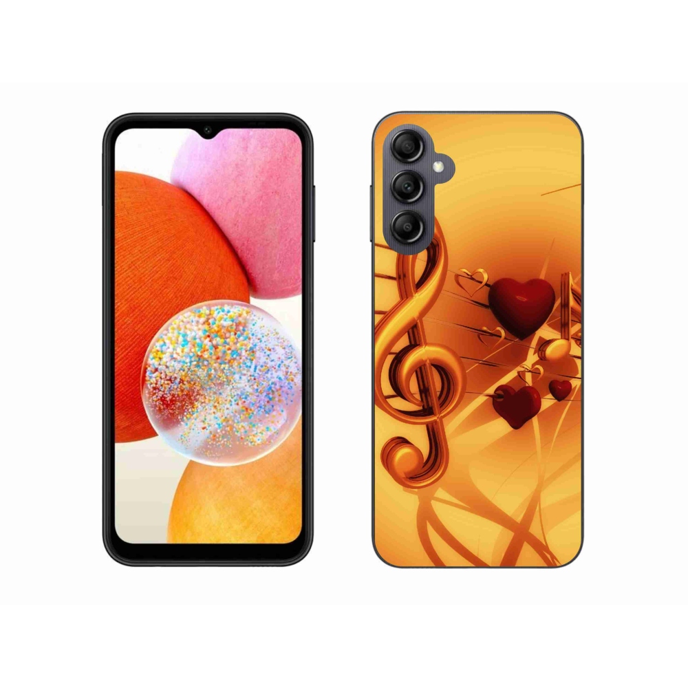 Gelový kryt mmCase na Samsung Galaxy A14 4G/5G - noty