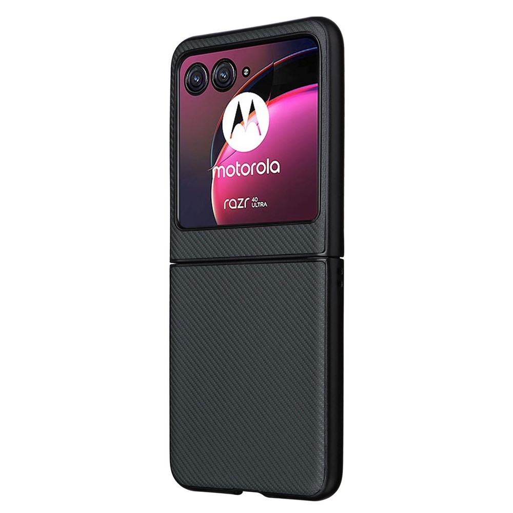 Textury plastový kryt s umělou kůží na Motorola Razr 40 Ultra 5G - zelený