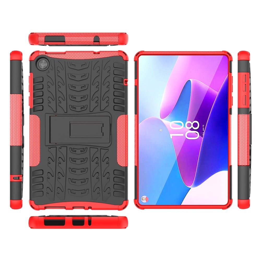 Kick odolný hybridní kryt na Lenovo Tab M8 4. Gen (2024) - červený