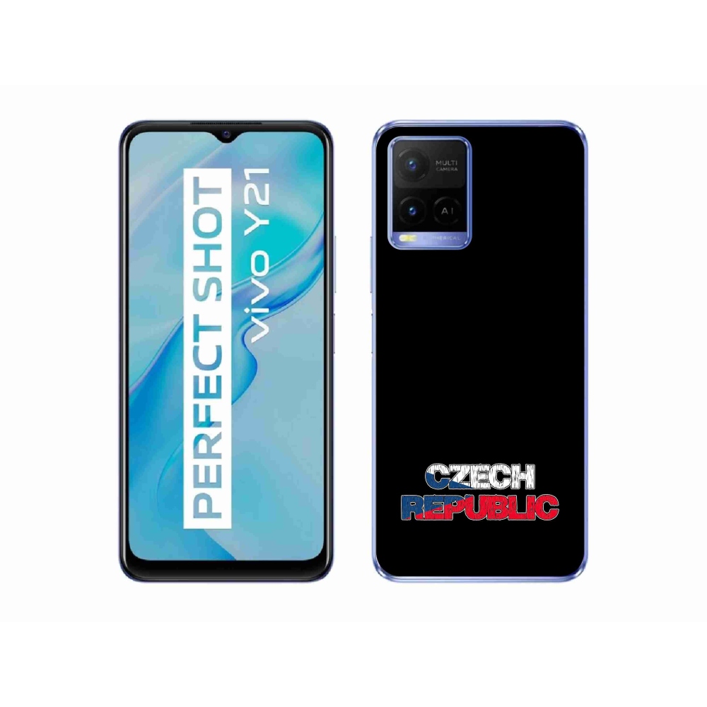 Gelový kryt mmCase na Vivo Y21/Y21s/Y33s - Czech Republic černé pozadí