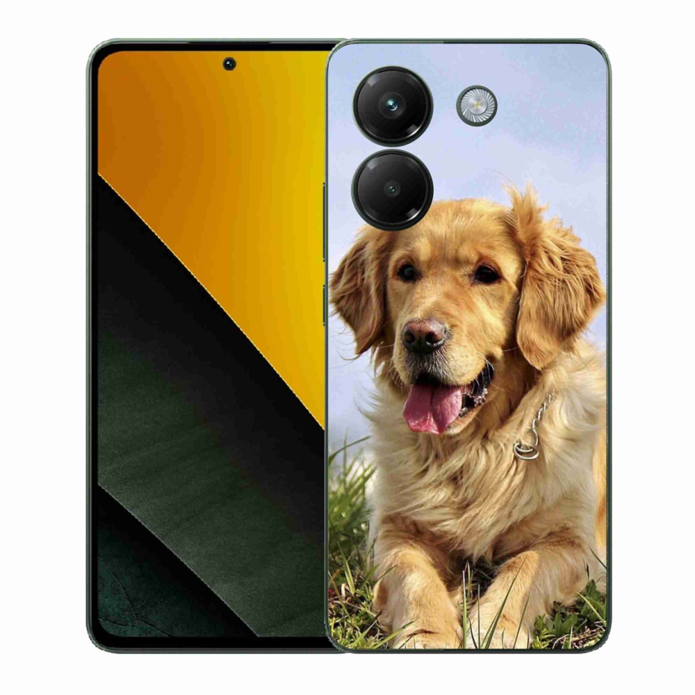 Gelový kryt mmCase na Xiaomi Poco M7 Pro 5G - zlatý retrívr