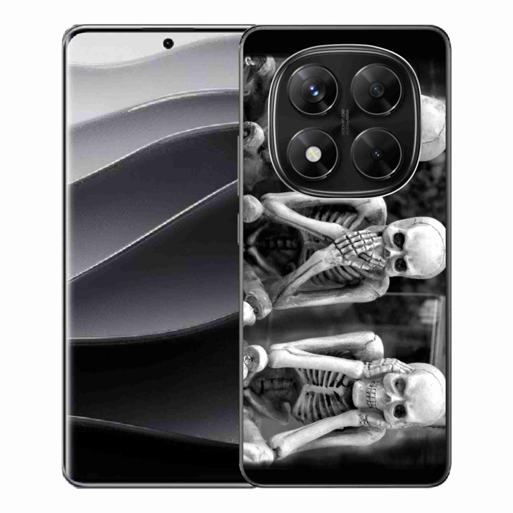 Gelový kryt mmCase na Xiaomi Redmi Note 14 Pro 5G/Poco X7 5G - kostlivci