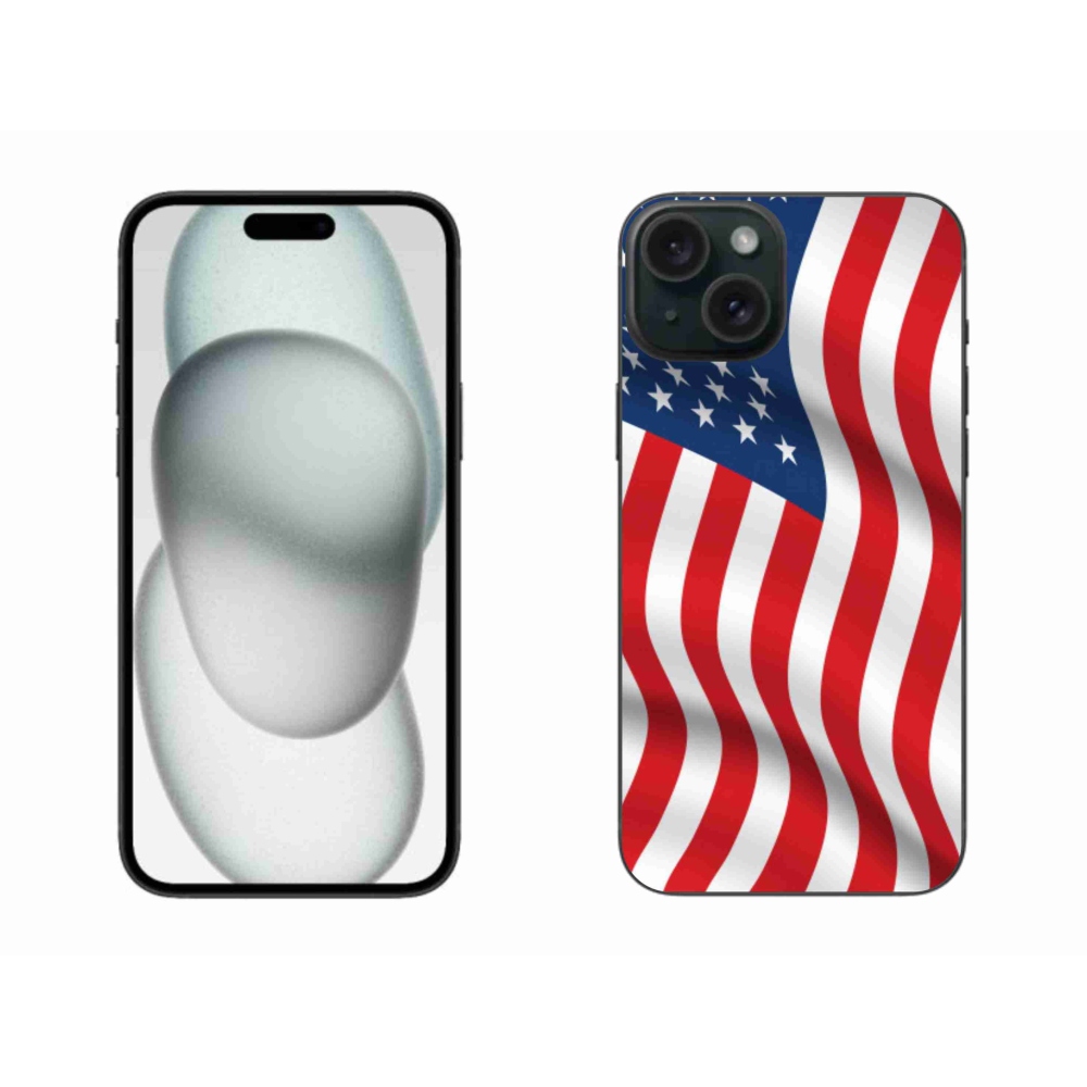 Gelový kryt mmCase na iPhone 15 Plus - USA vlajka