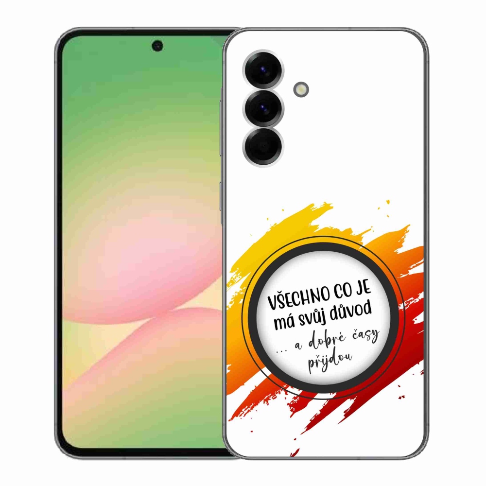 Gelový kryt mmCase na Samsung Galaxy A56 5G - citát 3 bílé pozadí