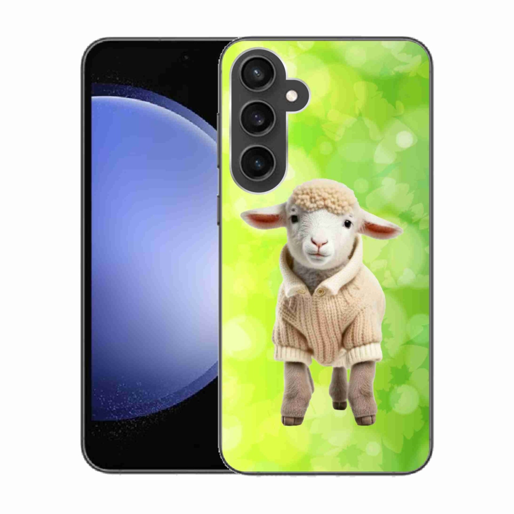 Gelový kryt mmCase na Samsung Galaxy S23 FE - jehně ve svetru