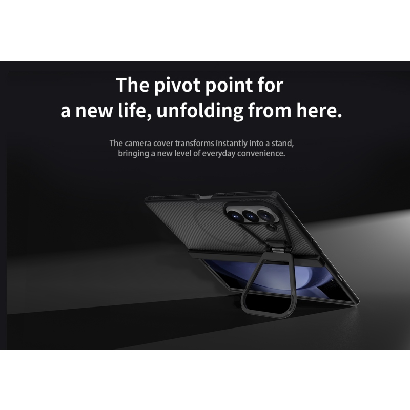 Nillkin CamShield Prop Magnetic (Transparent Lens) Zadní Kryt pro Samsung Galaxy Z Fold 8 Ultra Transparent Black