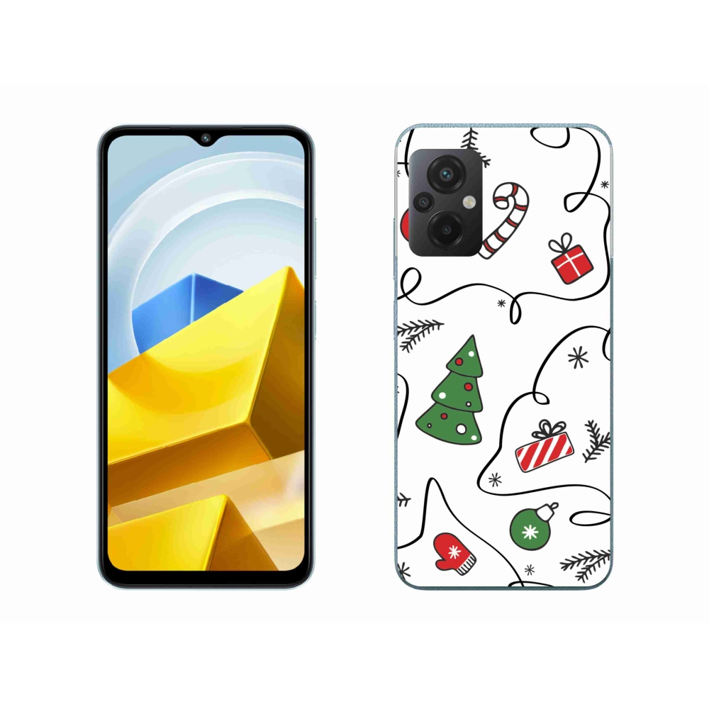 Gelový kryt mmCase na Xiaomi Poco M5 4G - vánoční motivy