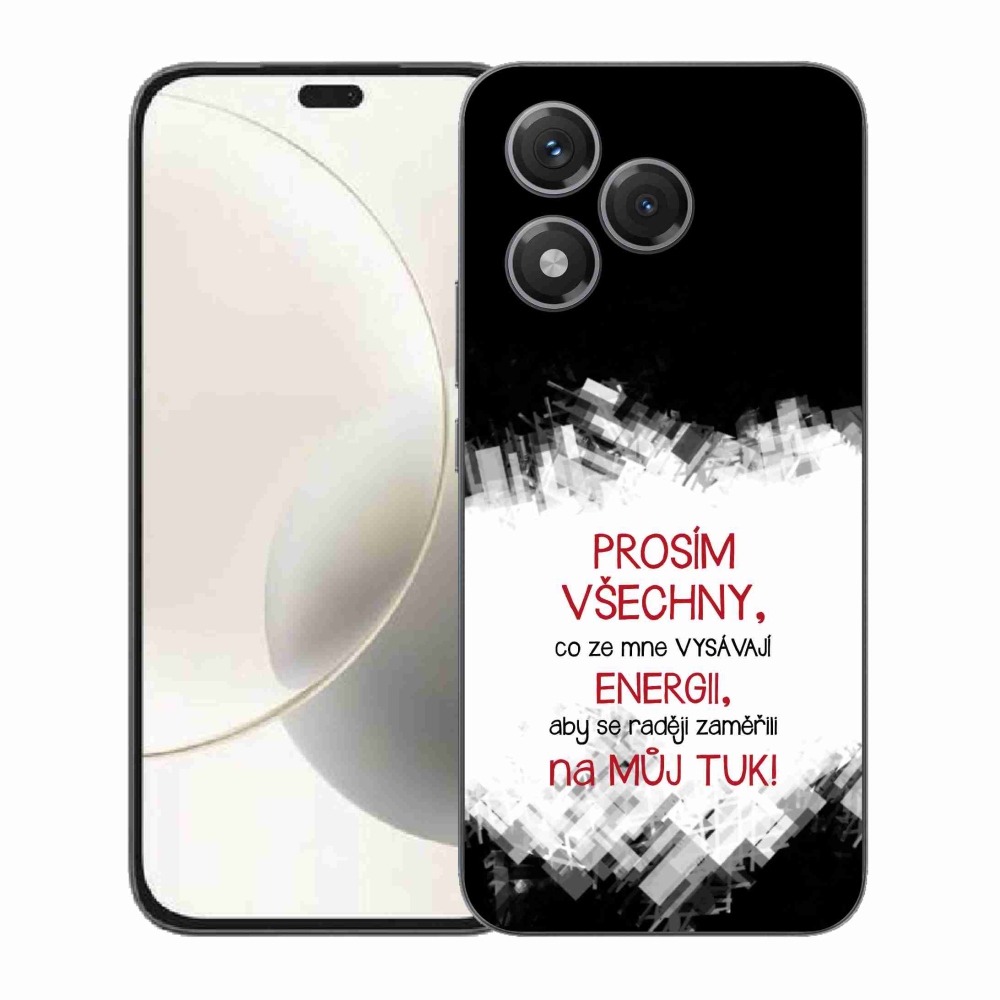 Gelový kryt mmCase na Honor 400 Lite - vtipný text 1 červený
