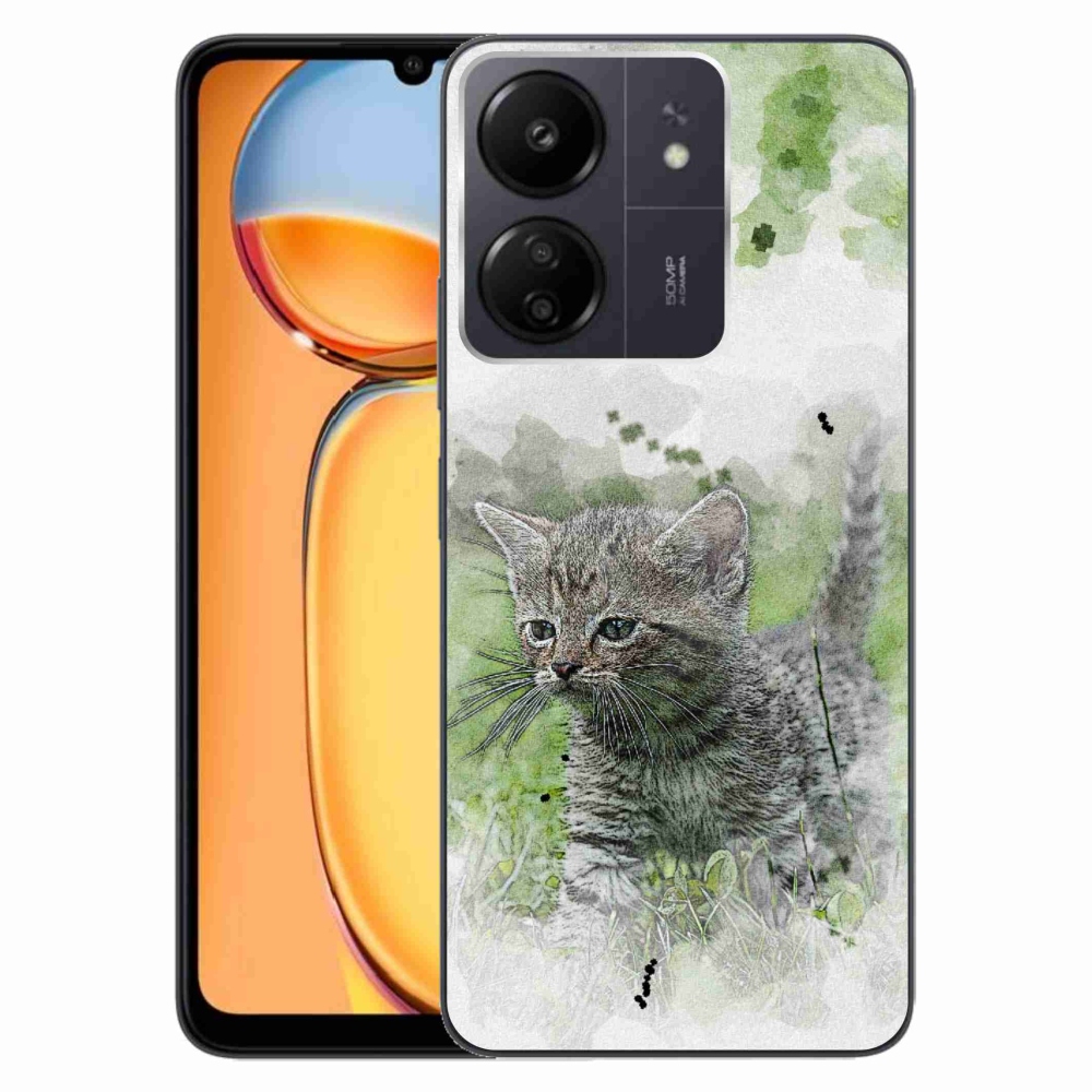 Gelový kryt mmCase na Xiaomi Poco C65/Redmi 13C - roztomilé kotě 1