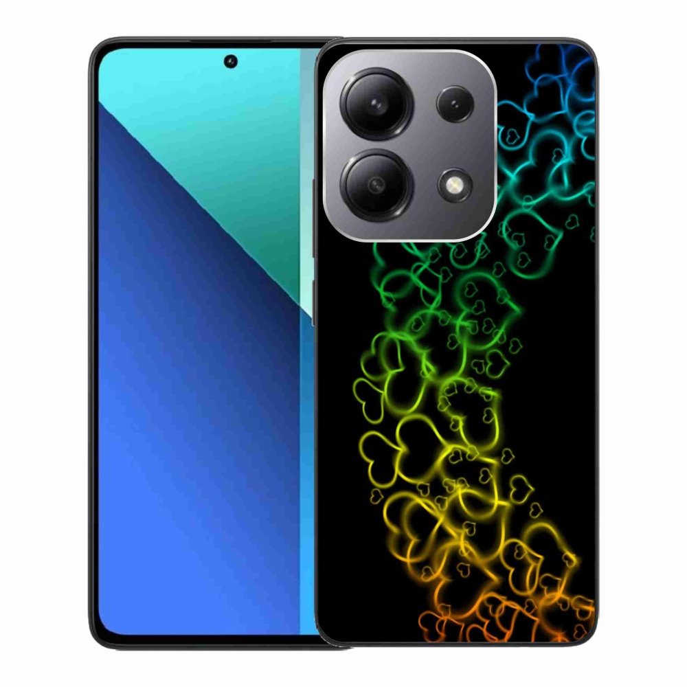 Gelový kryt mmCase na Xiaomi Redmi Note 13 - barevná srdíčka