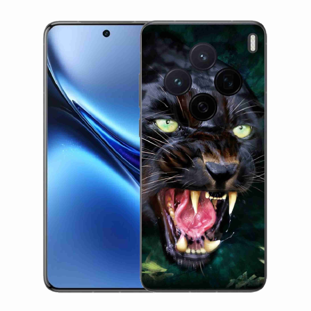 Gelový kryt mmCase na Vivo X200 5G - rozzuřený černý panter